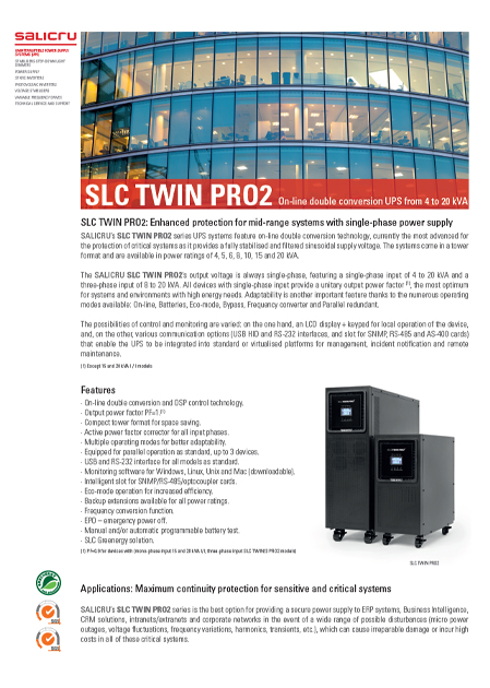 Powerworks SLC TWIN PRO2 4-20kVA