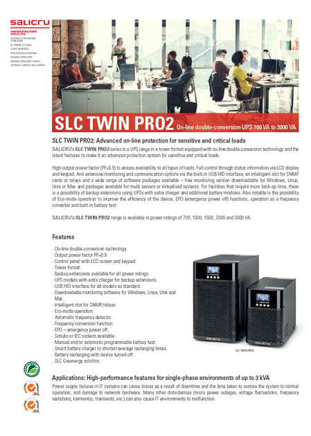 Powerworks SLC TWIN PRO2 700-3000VA